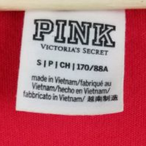 Victoria Secret Pink Red Leopard Short Sleeve Tee Shirt Oversized S - Picture 4 of 5